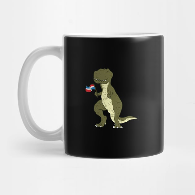 Dominican Republic Shirt | Patriotic Dinosaur Flag Gift by Gawkclothing